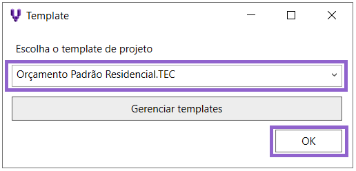 Abrindo o template