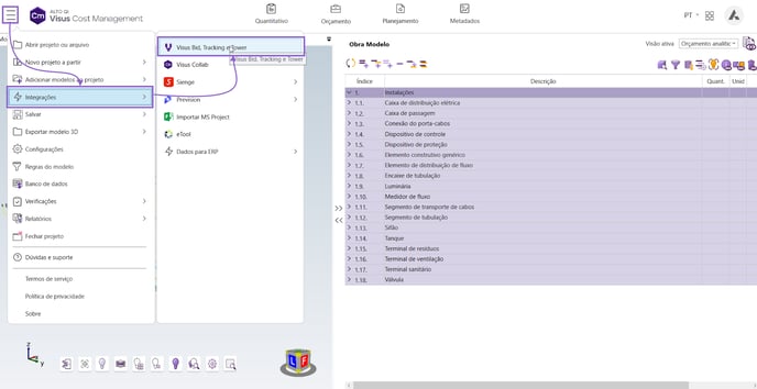 Acessando a integração Visus