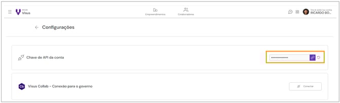 Chave de API pública da plataforma AltoQi Visus