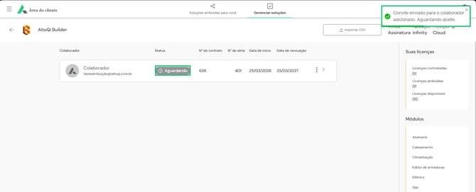 Colaborador atribuido