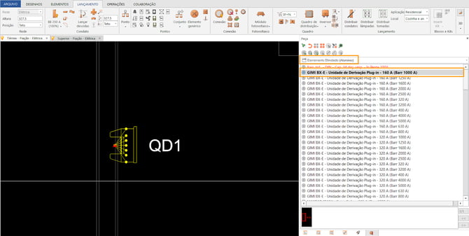Lançamento QD1 Barramento Blindado