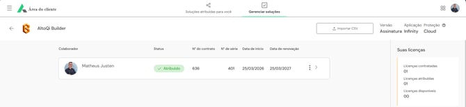 Licença vinculada