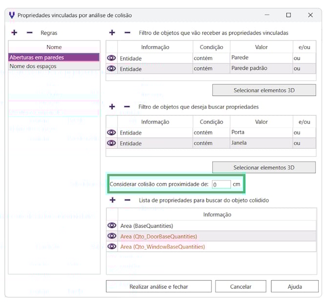 Tolerancia de propridades vinculadas