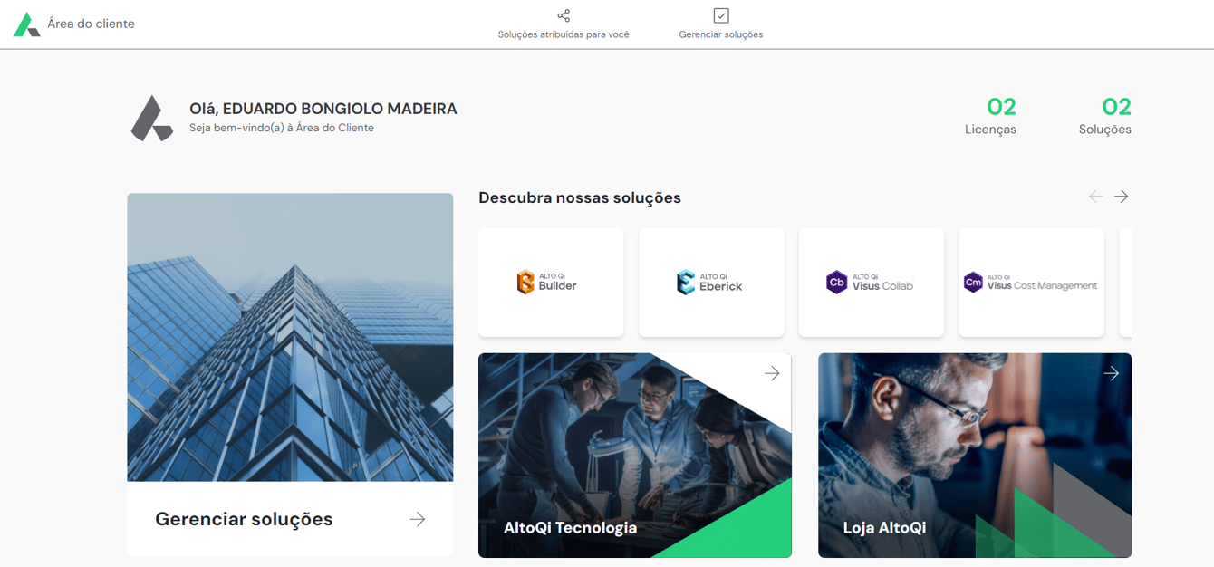 Seus primeiros passos na Área do Cliente